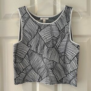 Ella Moss Knit Leaf Patterned Tank